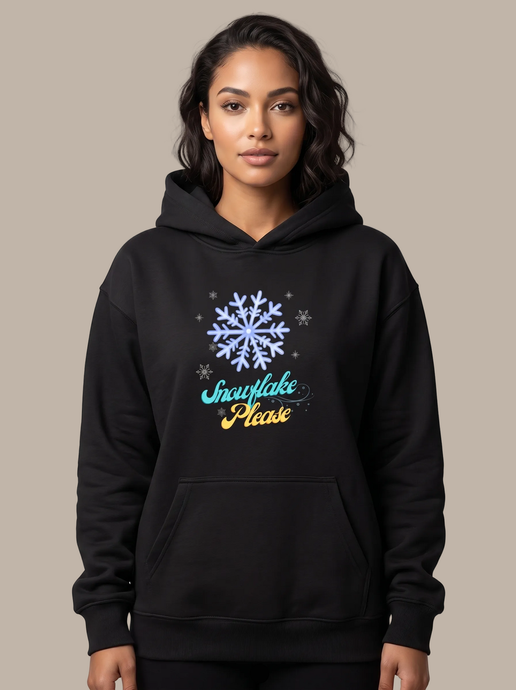 Women's Pullover Snowflakes Hoodie
