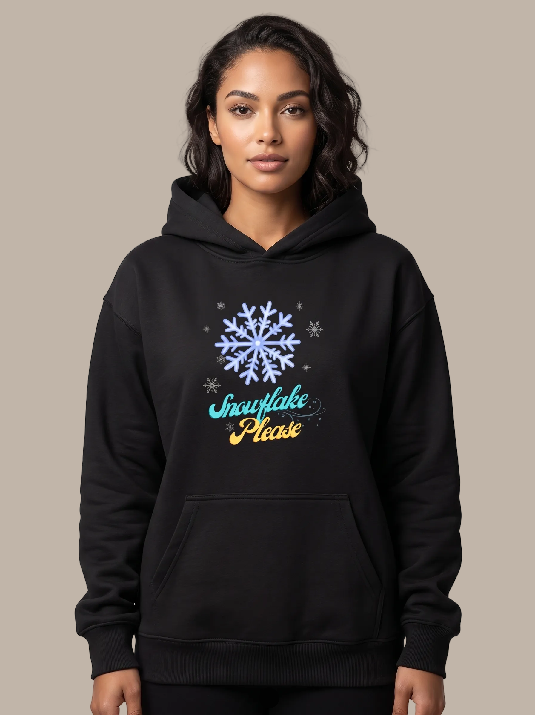 Women's Pullover Snowflakes Hoodie