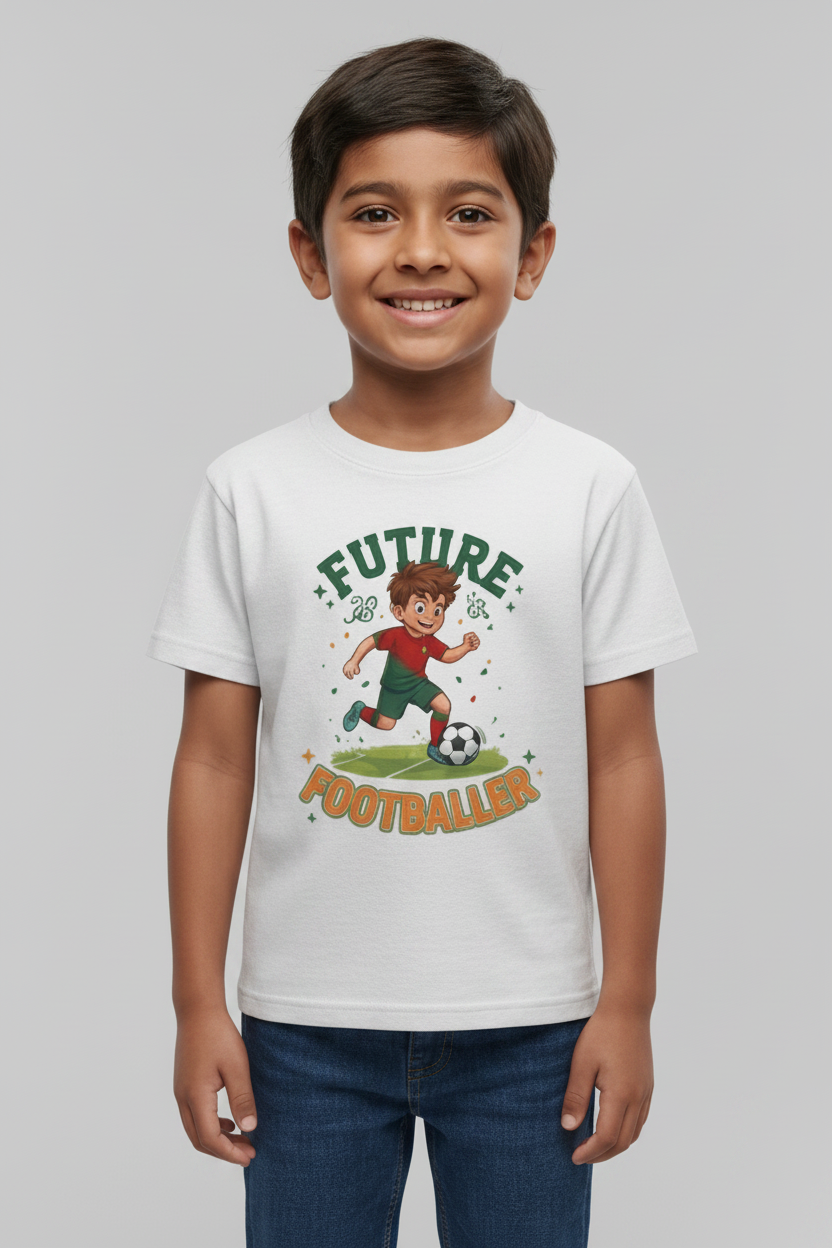 Footballer Boy's Crew Neck T-Shirt