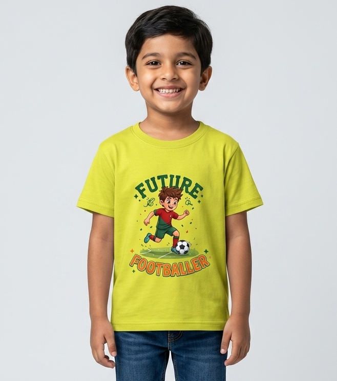 Footballer Boy's Crew Neck T-Shirt
