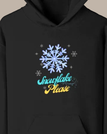 Women's Pullover Snowflakes Hoodie