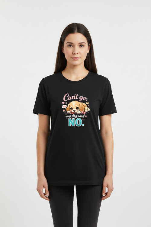 Women’s Cute Dog Cotton Graphic T-Shirt