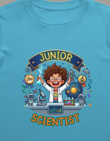 Scientist Girl's Crew Neck T-Shirt