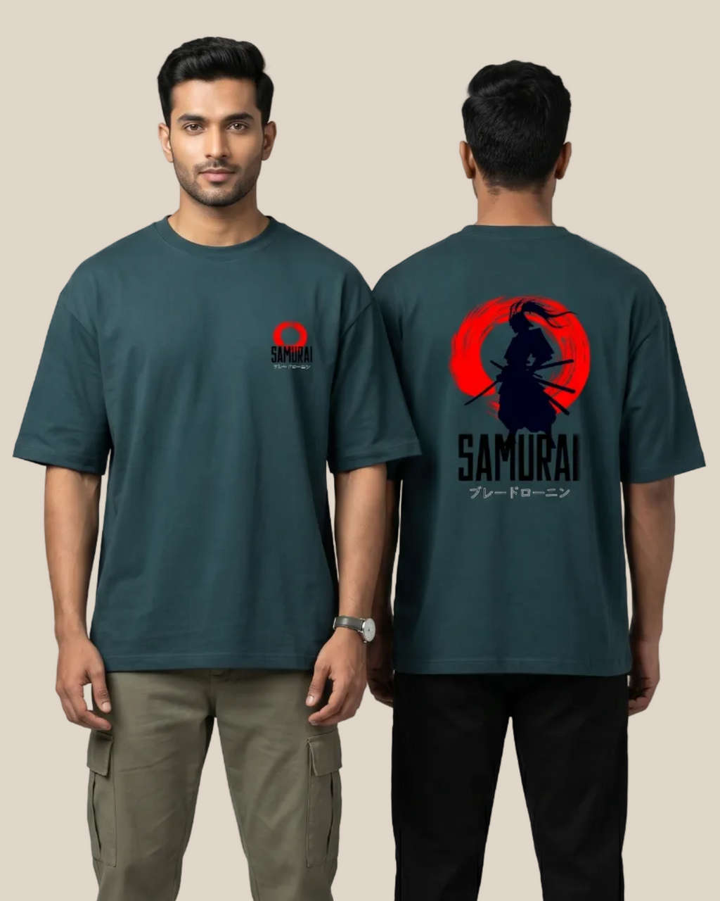 Men's Traditional Samurai Premium Oversized T-Shirt