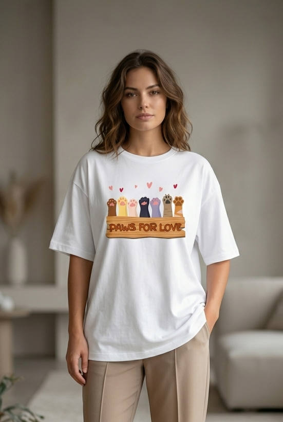 Kitty Paws Oversized Classic T-Shirt