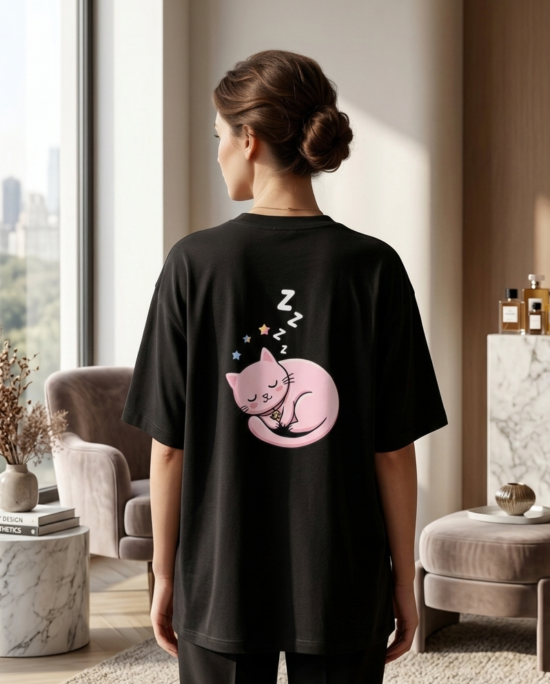 Pocket Kitty Oversized Classic T-Shirt