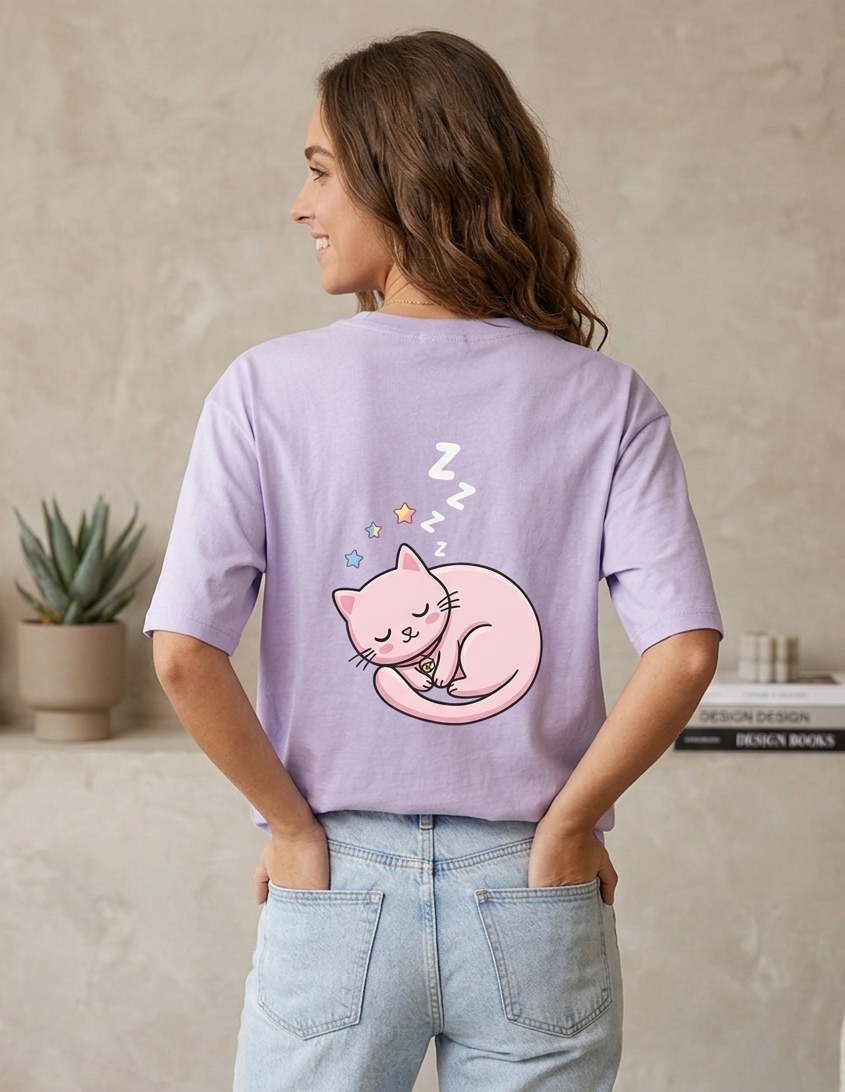 Pocket Kitty Oversized Classic T-Shirt