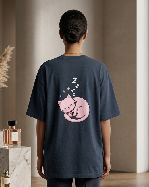 Pocket Kitty Oversized Classic T-Shirt