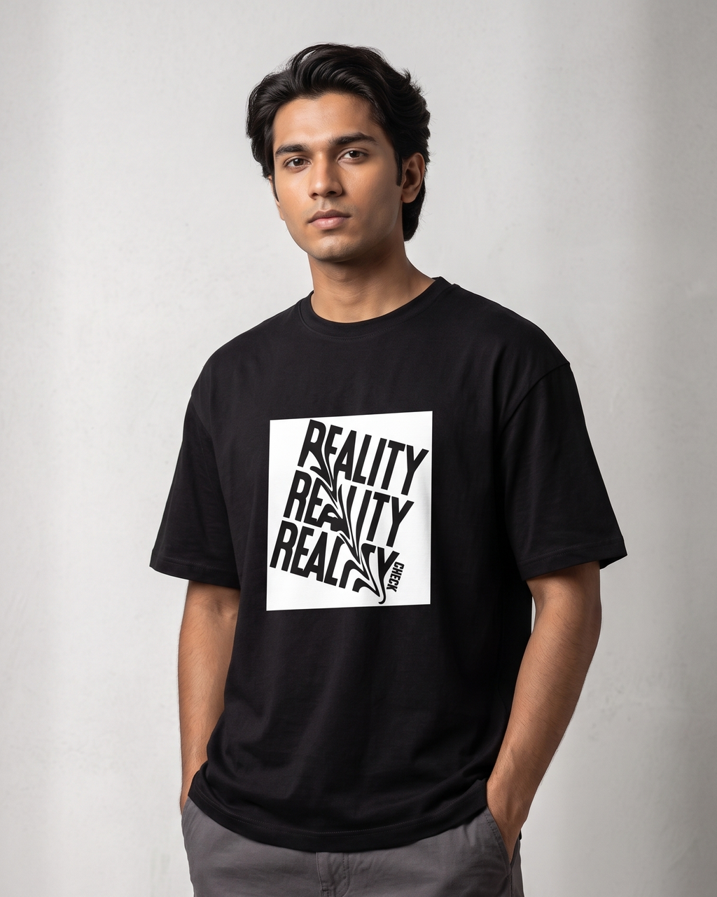 Men's Reality Typography Classic Crew T-Shirt