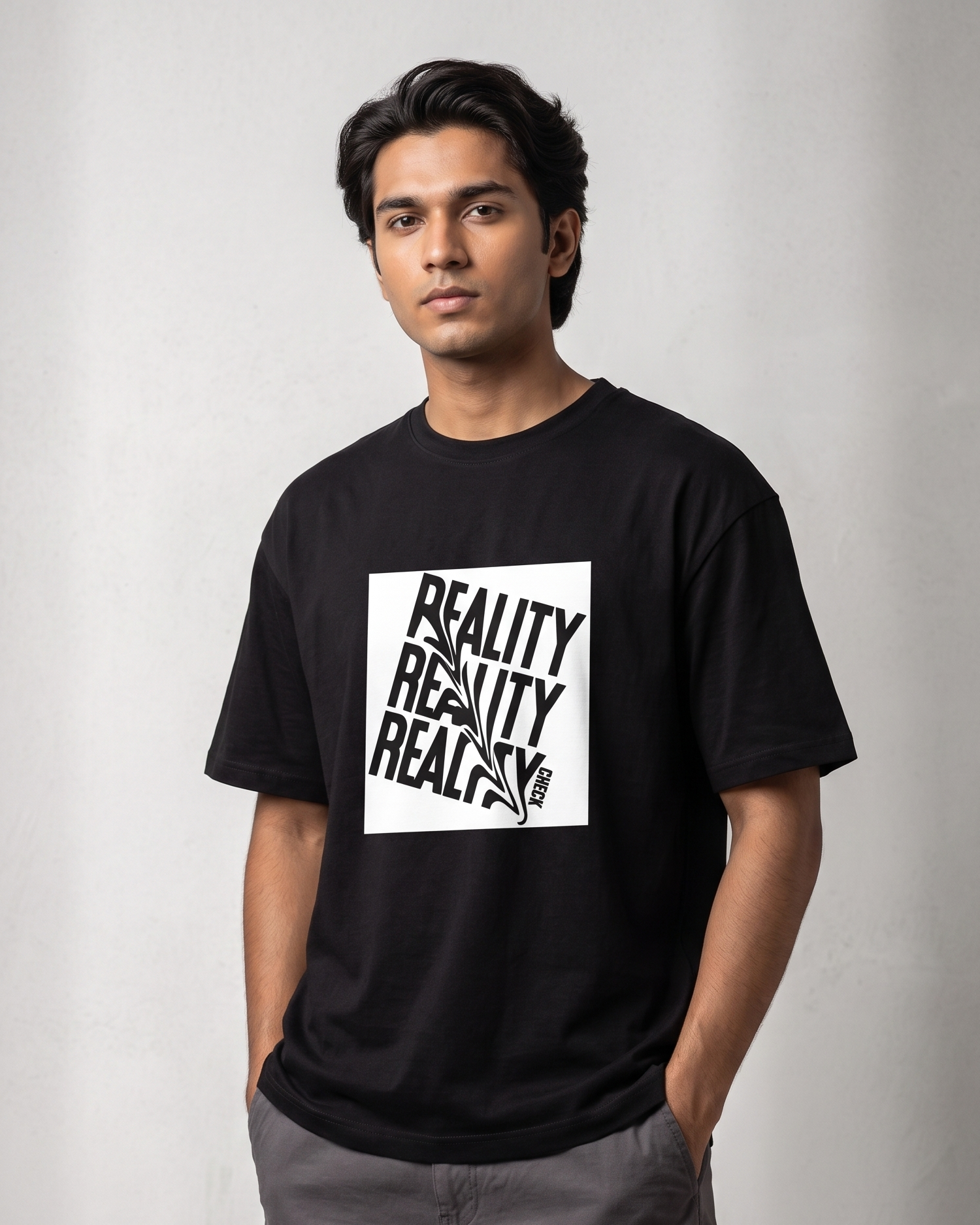 Men's Reality Typography Classic Crew T-Shirt