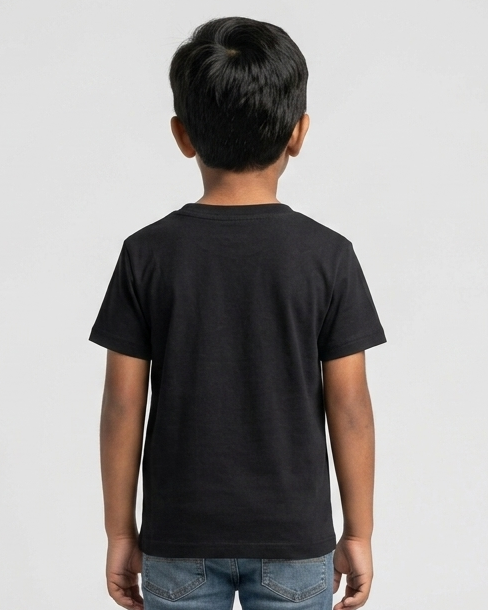 Solid Boy's Crew Neck T-Shirt