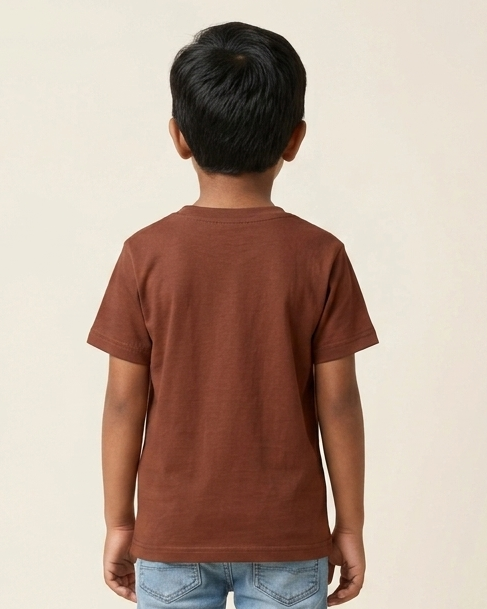Solid Boy's Crew Neck T-Shirt