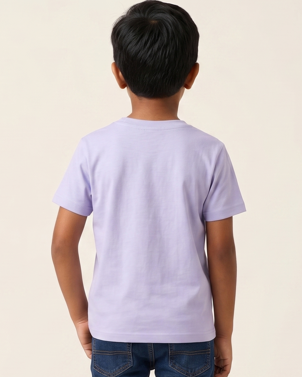 Solid Boy's Crew Neck T-Shirt