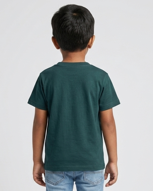Solid Boy's Crew Neck T-Shirt