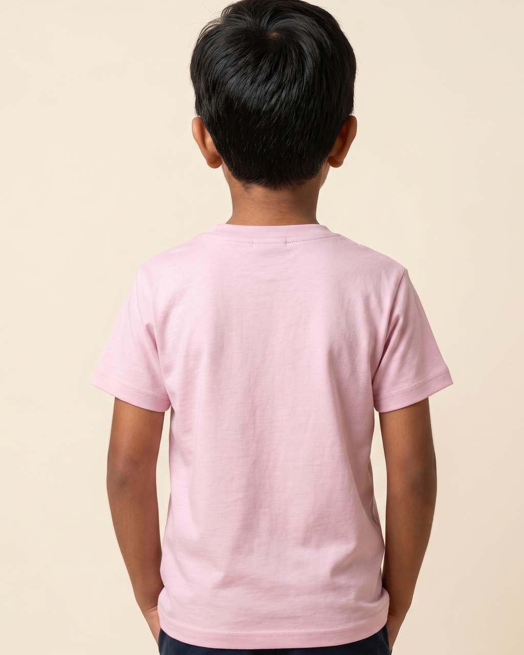Solid Boy's Crew Neck T-Shirt