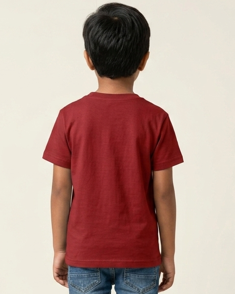Solid Boy's Crew Neck T-Shirt