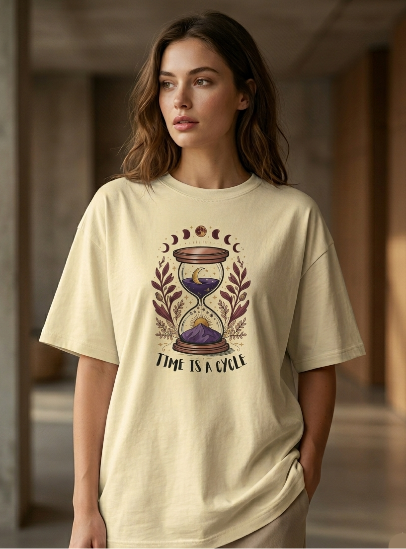 Time is a Cycle Oversized Standard T-Shirt