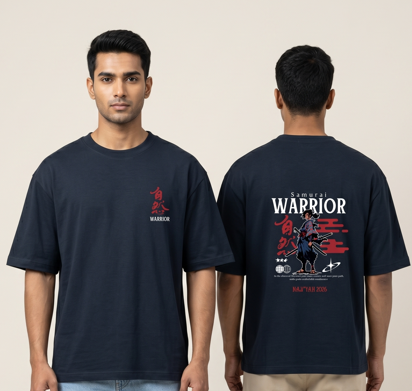 Men's Dark Samurai Premium Oversized T-Shirt